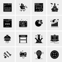 16 universelle Business-Icons Vektor kreative Icon-Illustration zur Verwendung in Web- und Mobilprojekten