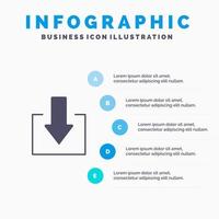 pil ner ladda ner fast ikon infographics 5 steg presentation bakgrund vektor