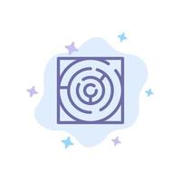labyrint Karta labyrint strategi mönster blå ikon på abstrakt moln bakgrund vektor