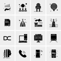 16 universelle Business-Icons Vektor kreative Icon-Illustration zur Verwendung in Web- und Mobilprojekten