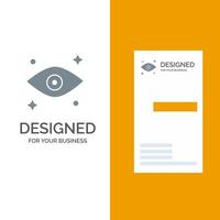 Augen beobachten graues Logo-Design und Visitenkartenvorlage vektor