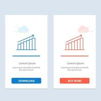analys Diagram analys företag Graf marknadsföra statistik blå och röd ladda ner och köpa nu webb widget kort mall vektor