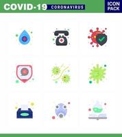 25 Coronavirus Notfall Iconset blaues Design wie Mikroben Bakterium Krankheit Virusschutz Virus Coronavirus 2019nov Krankheitsvektor Designelemente vektor