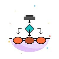 Flussdiagramm-Algorithmus Geschäftsdaten Architektur Schema Struktur Workflow abstrakte flache Farbsymbolvorlage vektor