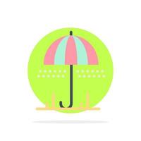 regn paraply väder vår abstrakt cirkel bakgrund platt Färg ikon vektor