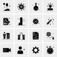 16 universelle Business-Icons Vektor kreative Icon-Illustration zur Verwendung in Web- und Mobilprojekten