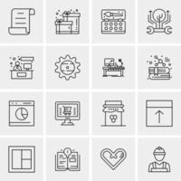 16 universelle Business-Icons Vektor kreative Icon-Illustration zur Verwendung in Web- und Mobilprojekten