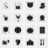 16 universelle Business-Icons Vektor kreative Icon-Illustration zur Verwendung in Web- und Mobilprojekten