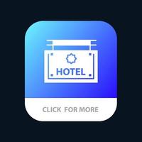 hotell tecken styrelse riktning mobil app ikon design vektor