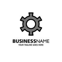 Zahnrad Einstellung Business Logo Vorlage flache Farbe vektor