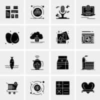 16 universelle Business-Icons Vektor kreative Icon-Illustration zur Verwendung in Web- und Mobilprojekten