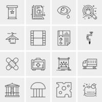 16 universelle Business-Icons Vektor kreative Icon-Illustration zur Verwendung in Web- und Mobilprojekten