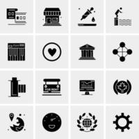 16 universelle Business-Icons Vektor kreative Icon-Illustration zur Verwendung in Web- und Mobilprojekten