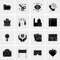 16 universelle Business-Icons Vektor kreative Icon-Illustration zur Verwendung in Web- und Mobilprojekten