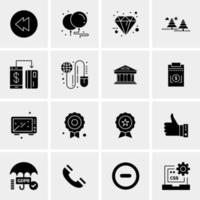 16 universelle Business-Icons Vektor kreative Icon-Illustration zur Verwendung in Web- und Mobilprojekten