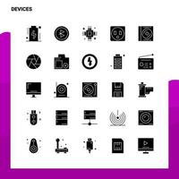 25 enheter ikon uppsättning fast glyf ikon vektor illustration mall för webb och mobil idéer för företag företag