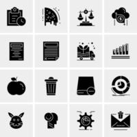 16 universelle Business-Icons Vektor kreative Icon-Illustration zur Verwendung in Web- und Mobilprojekten