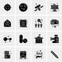 16 universelle Business-Icons Vektor kreative Icon-Illustration zur Verwendung in Web- und Mobilprojekten