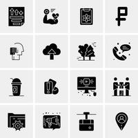 16 universelle Business-Icons Vektor kreative Icon-Illustration zur Verwendung in Web- und Mobilprojekten