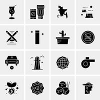 16 universelle Business-Icons Vektor kreative Icon-Illustration zur Verwendung in Web- und Mobilprojekten