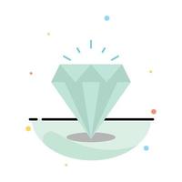 Diamant Glanz teuer Stein abstrakte flache Farbsymbolvorlage