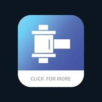 filma Foto rulle mobil app knapp android och ios glyf version vektor