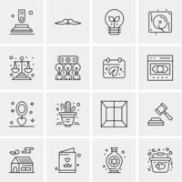 16 universelle Business-Icons Vektor kreative Icon-Illustration zur Verwendung in Web- und Mobilprojekten