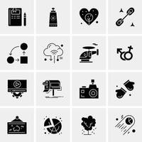 16 universelle Business-Icons Vektor kreative Icon-Illustration zur Verwendung in Web- und Mobilprojekten