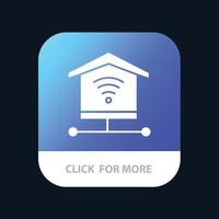 Sicherheits-Internet-Signal Mobile App-Schaltfläche Android- und iOS-Glyph-Version vektor