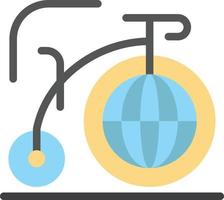 Big Bike Traum Inspiration flache Farbe Symbol Vektor Icon Banner Vorlage