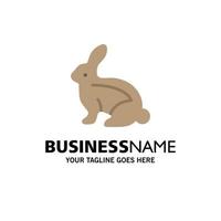 hase ostern osterhase kaninchen business logo vorlage flache farbe vektor