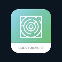 Labyrinth-Karte Labyrinth-Strategiemuster Mobile App-Schaltfläche Android- und iOS-Linienversion vektor