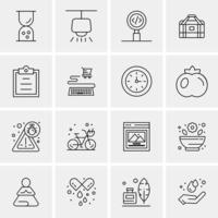 16 universelle Business-Icons Vektor kreative Icon-Illustration zur Verwendung in Web- und Mobilprojekten