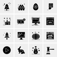 16 universelle Business-Icons Vektor kreative Icon-Illustration zur Verwendung in Web- und Mobilprojekten