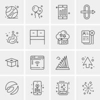 16 universelle Business-Icons Vektor kreative Icon-Illustration zur Verwendung in Web- und Mobilprojekten