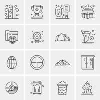 16 universelle Business-Icons Vektor kreative Icon-Illustration zur Verwendung in Web- und Mobilprojekten