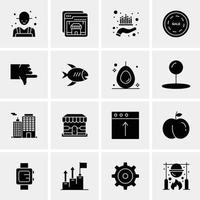 16 universelle Business-Icons Vektor kreative Icon-Illustration zur Verwendung in Web- und Mobilprojekten