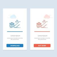 wachstum business karriere führer führung persönlicher erfolg blau und rot herunterladen und jetzt kaufen web-widget-kartenvorlage vektor