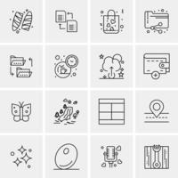 16 universelle Business-Icons Vektor kreative Icon-Illustration zur Verwendung in Web- und Mobilprojekten