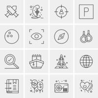 16 universelle Business-Icons Vektor kreative Icon-Illustration zur Verwendung in Web- und Mobilprojekten