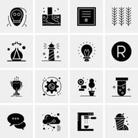 16 universelle Business-Icons Vektor kreative Icon-Illustration zur Verwendung in Web- und Mobilprojekten