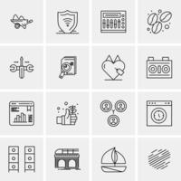 16 universelle Business-Icons Vektor kreative Icon-Illustration zur Verwendung in Web- und Mobilprojekten