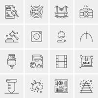 16 universelle Business-Icons Vektor kreative Icon-Illustration zur Verwendung in Web- und Mobilprojekten