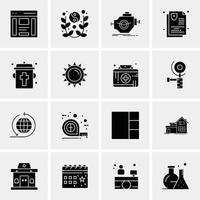 16 universelle Business-Icons Vektor kreative Icon-Illustration zur Verwendung in Web- und Mobilprojekten