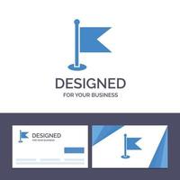 kreative visitenkarten- und logo-schablonenflaggen-standortkarte weltvektorillustration vektor