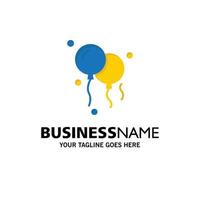 Ballons Dekoration Business Logo Vorlage flache Farbe vektor