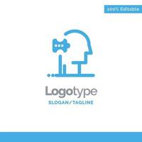 psychiatriepsychologie lösung lösungen blau solide logo vorlage platz für tagline vektor