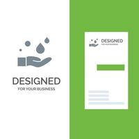 Reinigung Handseife waschen graues Logo-Design und Visitenkartenvorlage vektor