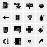 16 universelle Business-Icons Vektor kreative Icon-Illustration zur Verwendung in Web- und Mobilprojekten