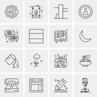 16 universelle Business-Icons Vektor kreative Icon-Illustration zur Verwendung in Web- und Mobilprojekten